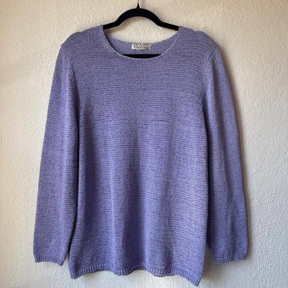 Vintage John Paul Richard Lilac Lavender Knit Sweater Fairycore Large